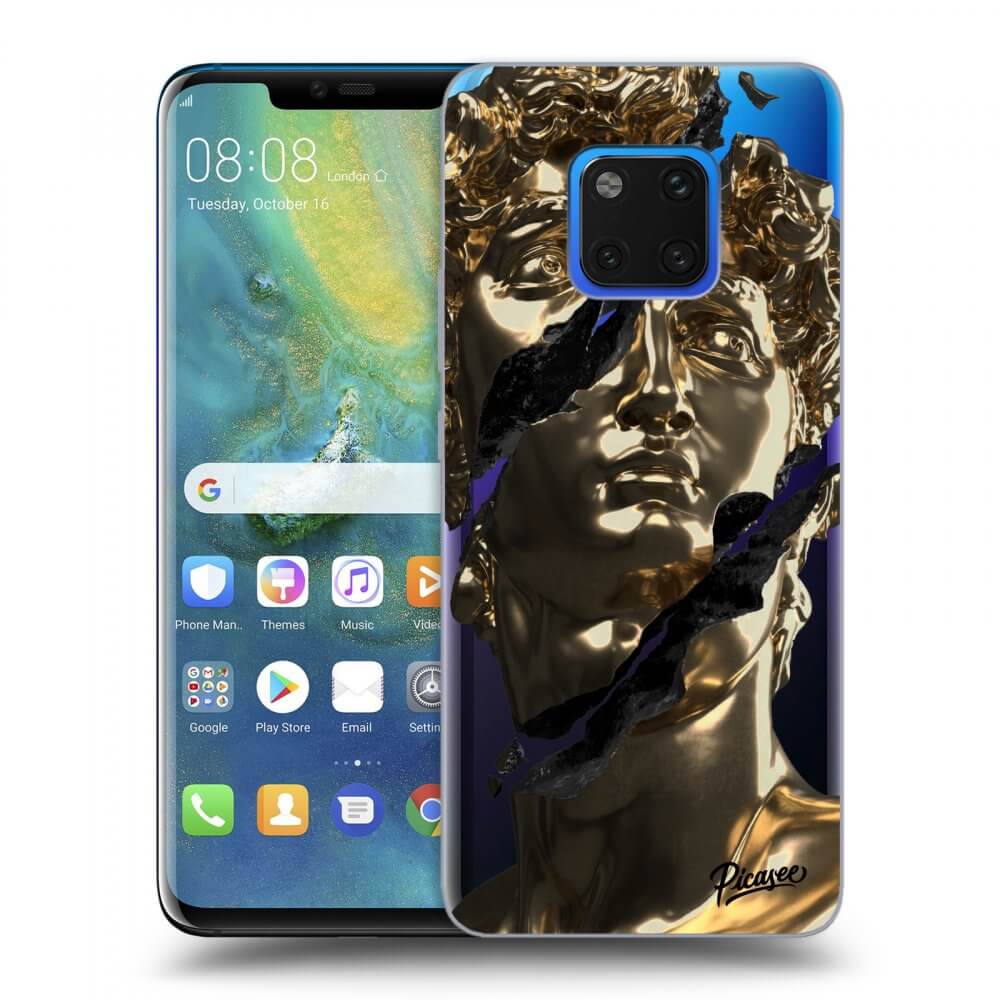 Huawei Mate 20 Pro Hülle - Transparentes Silikon - Golder