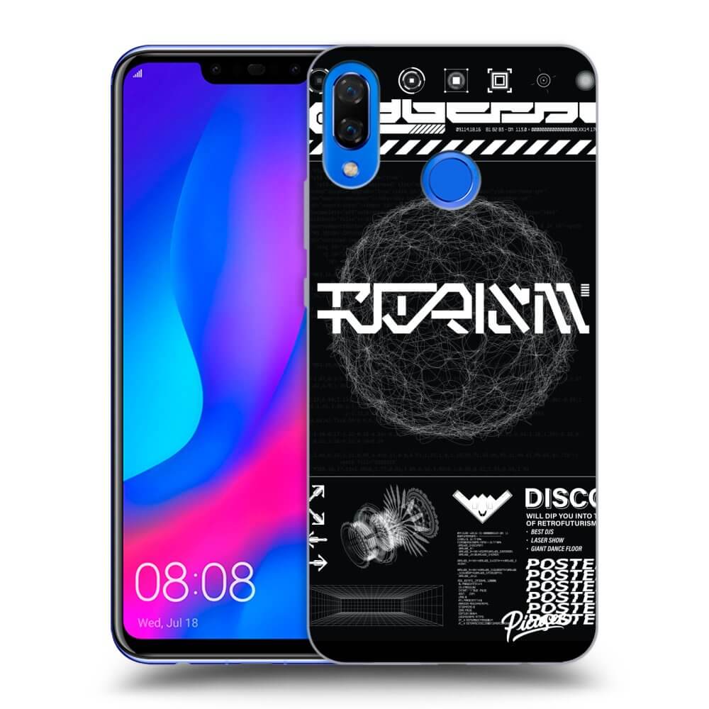 Huawei Nova 3 Hülle - Schwarzes Silikon - BLACK DISCO