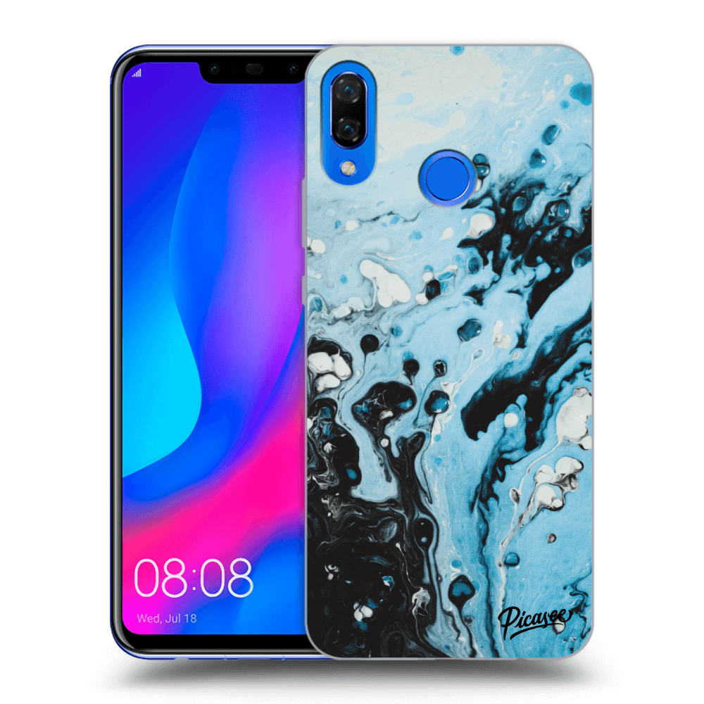 Huawei Nova 3 Hülle - Transparentes Silikon - Organic Blue