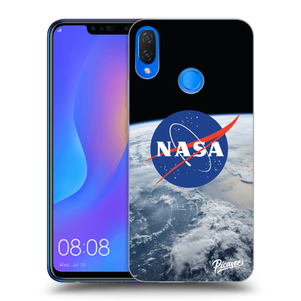 Huawei Nova 3i Hülle - Schwarzes Silikon - Nasa Earth