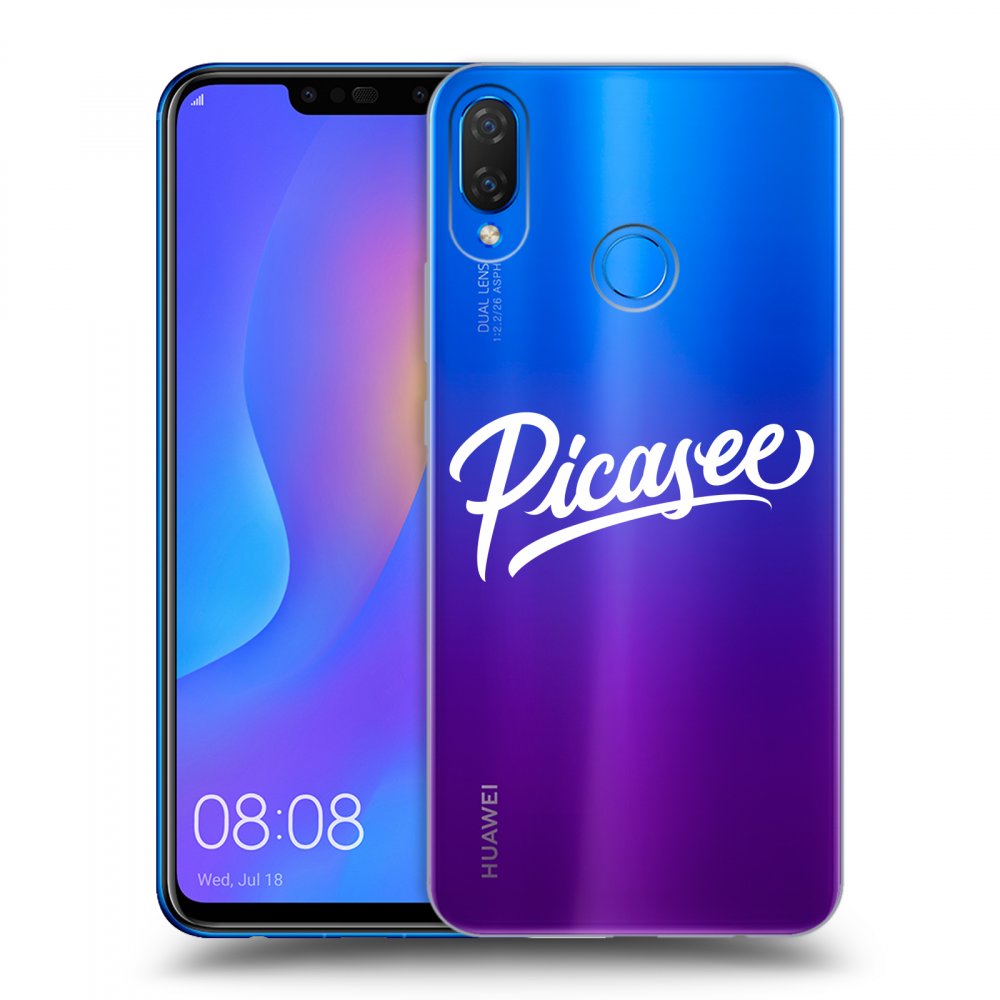 Huawei Nova 3i Hülle - Transparentes Silikon - Picasee - White