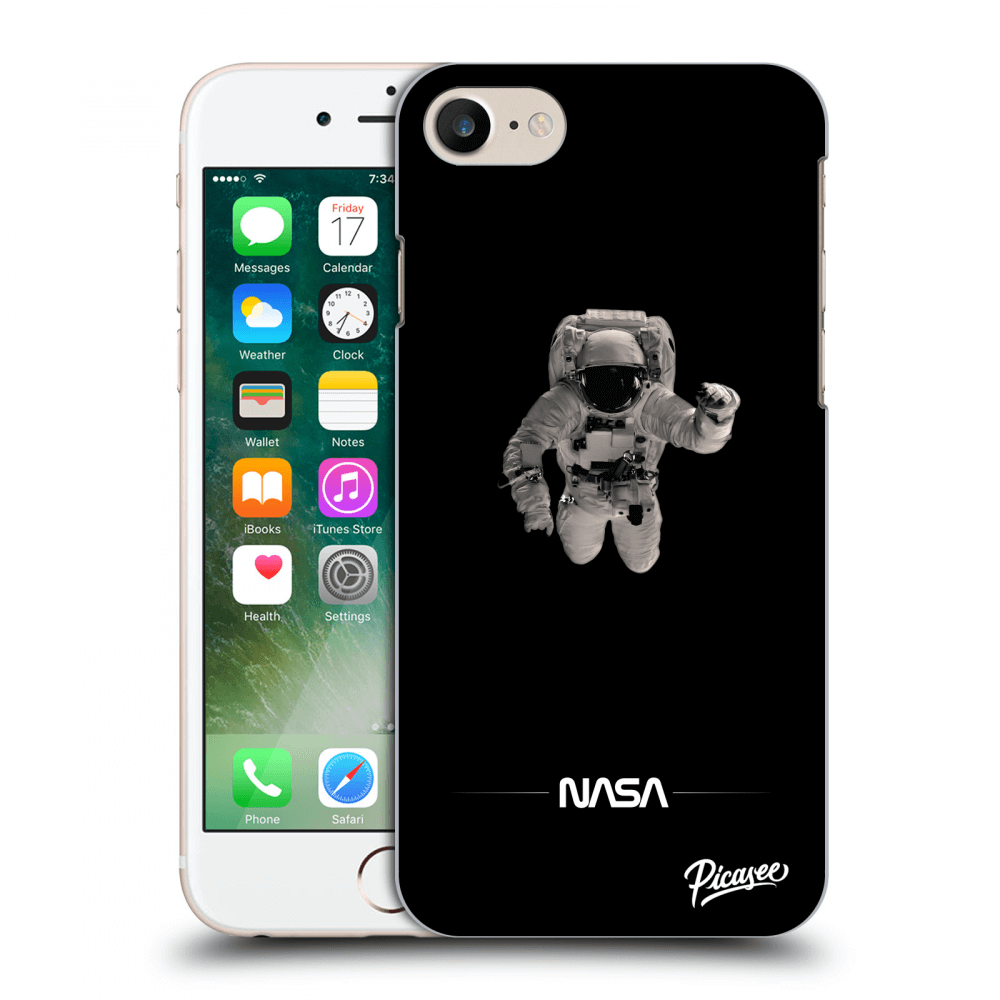 Apple IPhone 8 Hülle - Schwarzes Silikon - Astronaut Minimal