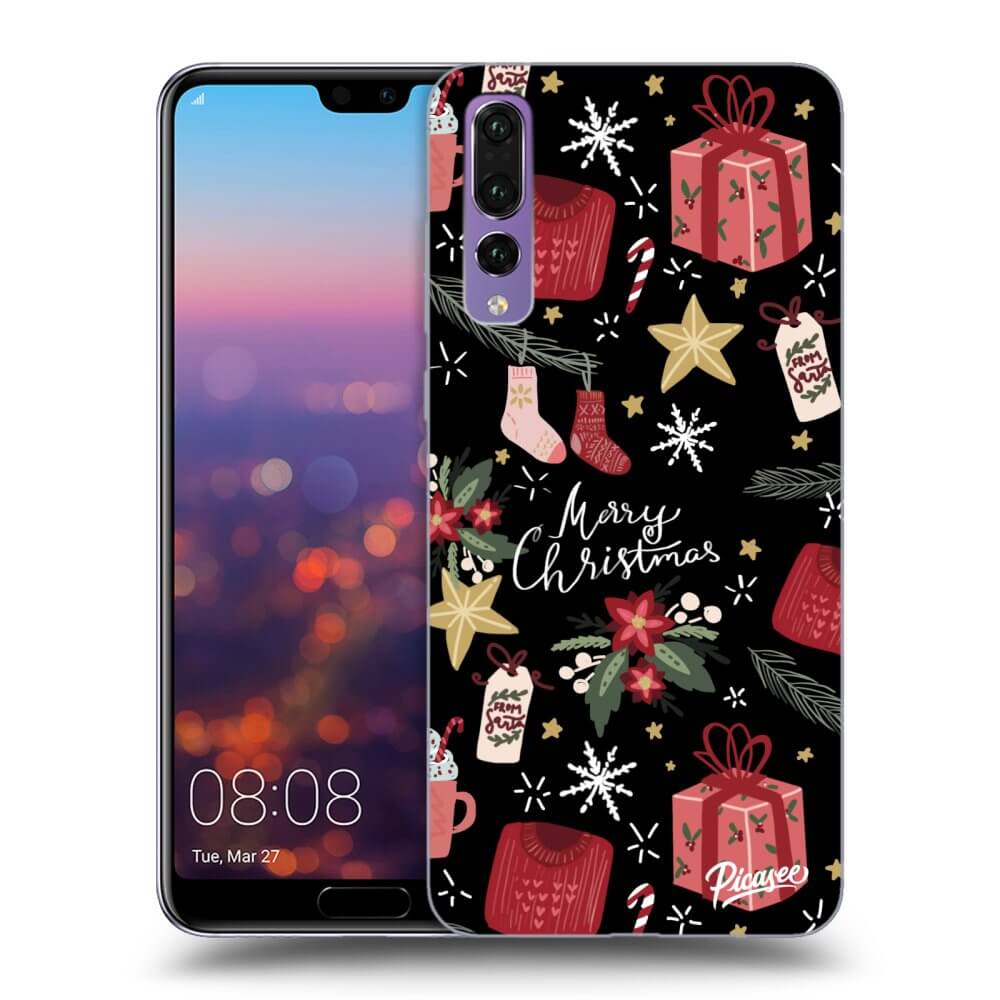 Huawei P20 Pro Hülle - Schwarzes Silikon - Christmas