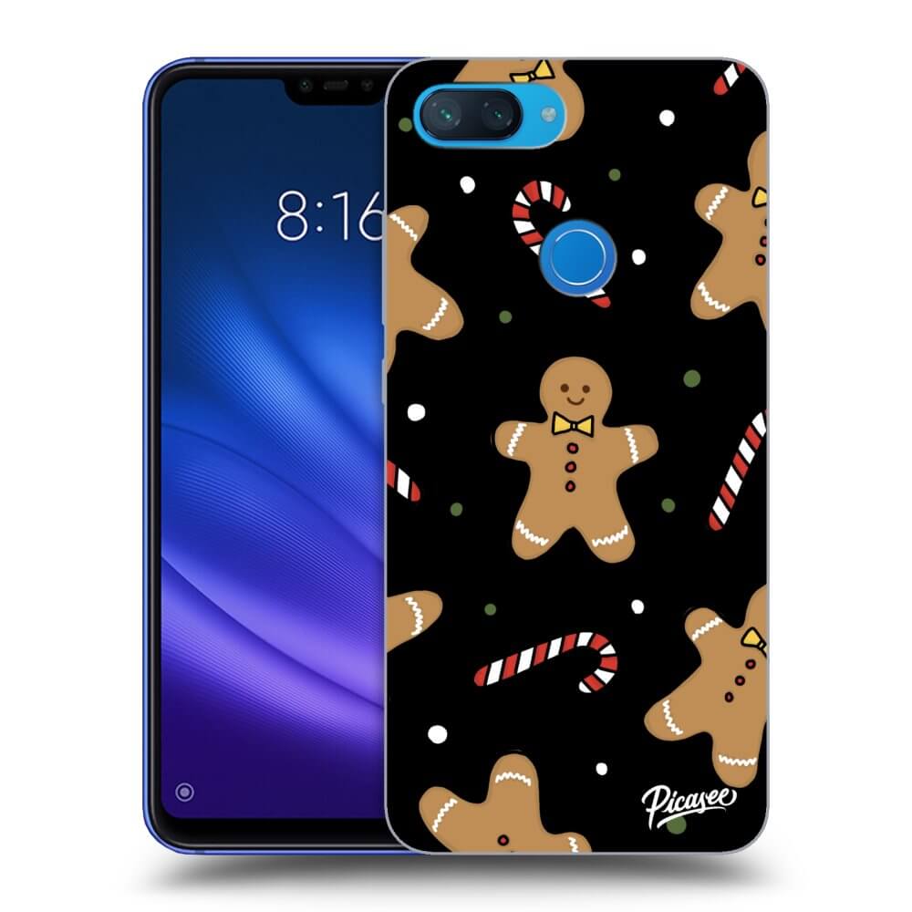 Xiaomi Mi 8 Lite Hülle - Schwarzes Silikon - Gingerbread