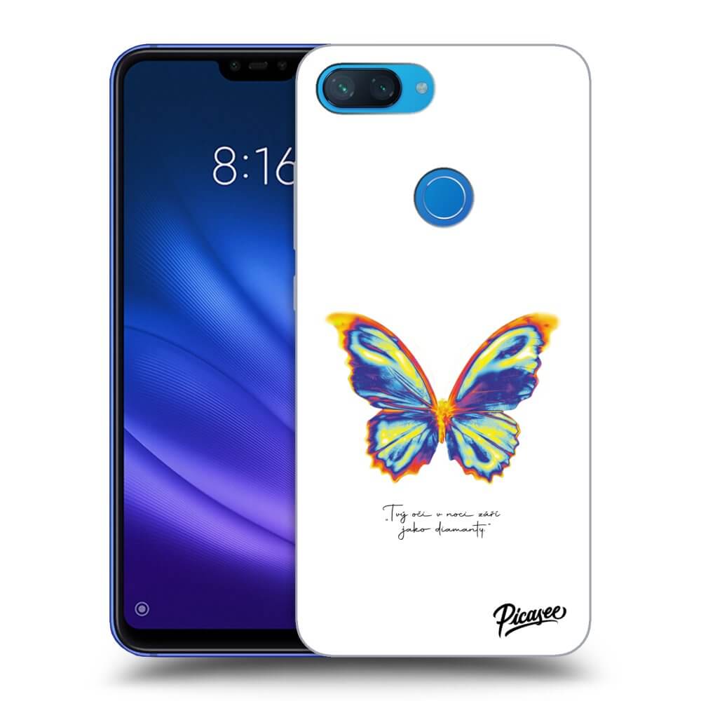 Xiaomi Mi 8 Lite Hülle - Transparentes Silikon - Diamanty White