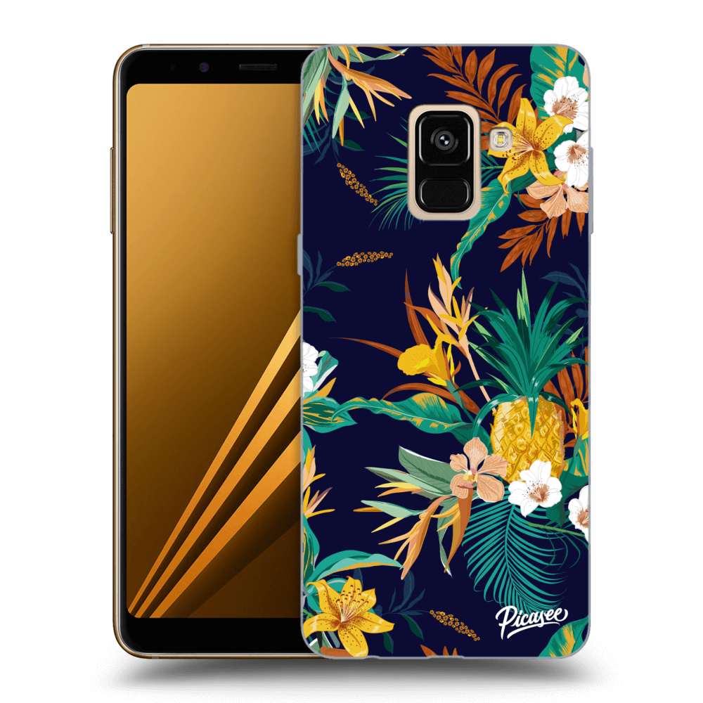 Samsung Galaxy A8 2018 A530F Hülle - Transparentes Silikon - Pineapple Color