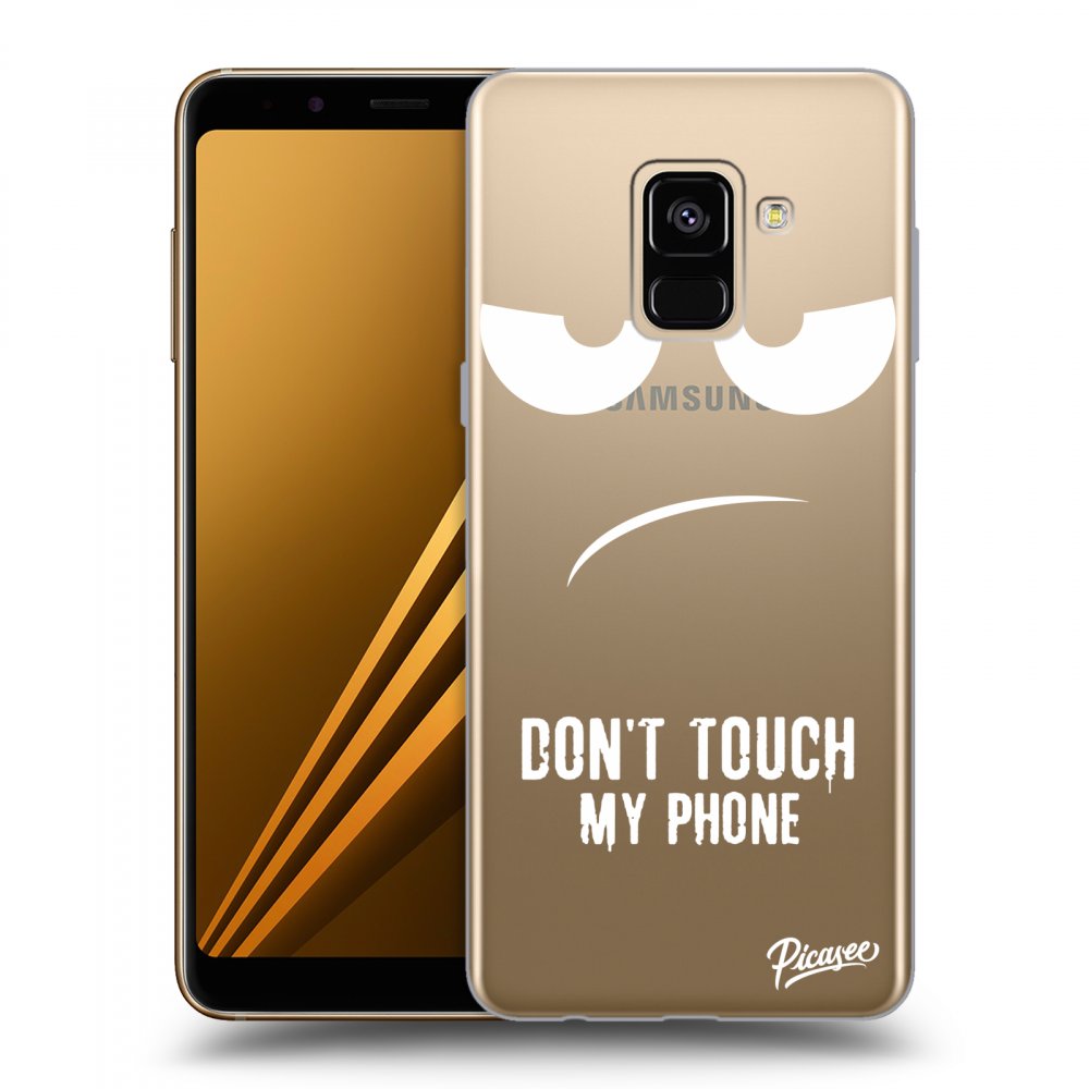 Samsung Galaxy A8 2018 A530F Hülle - Transparentes Silikon - Don't Touch My Phone
