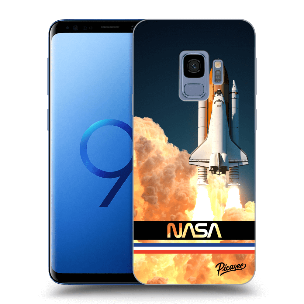 Samsung Galaxy S9 G960F Hülle - Schwarzes Silikon - Space Shuttle