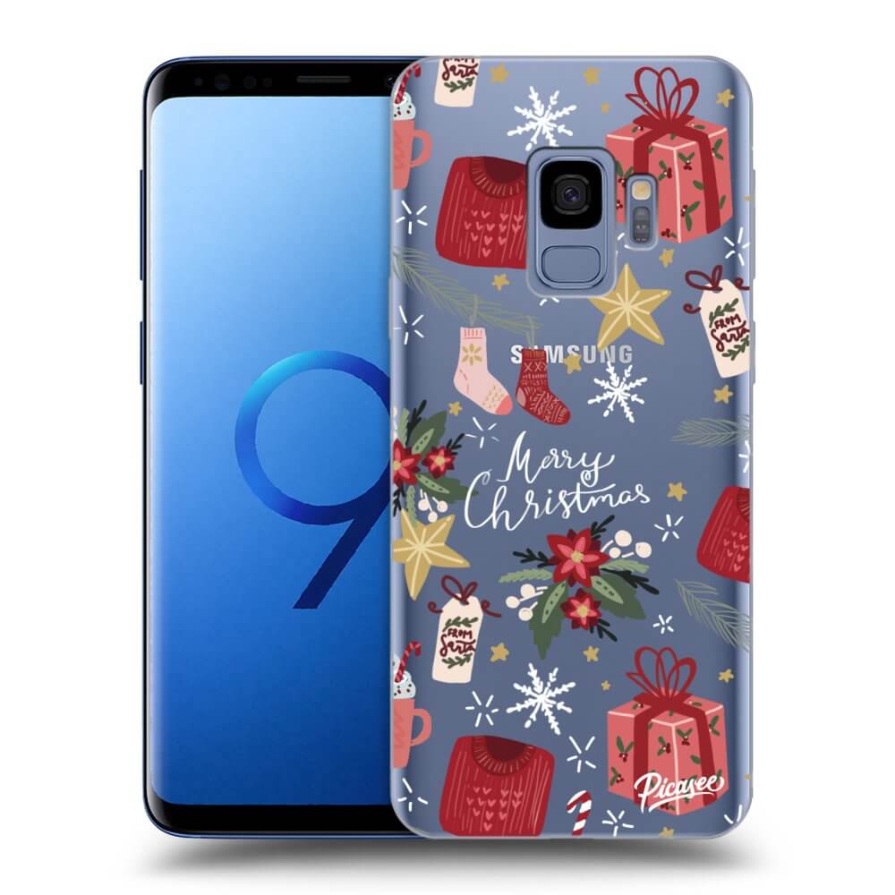 Samsung Galaxy S9 G960F Hülle - Transparentes Silikon - Christmas