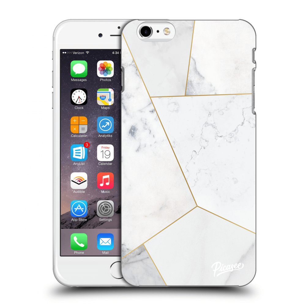 Apple IPhone 6 Plus/6S Plus Hülle - Transparentes Silikon - White Tile