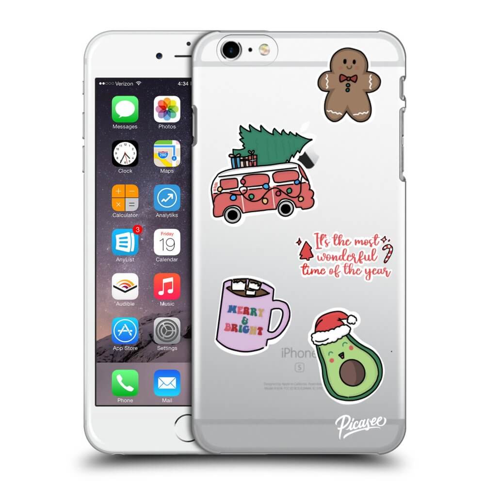 Apple IPhone 6 Plus/6S Plus Hülle - Transparentes Silikon - Christmas Stickers