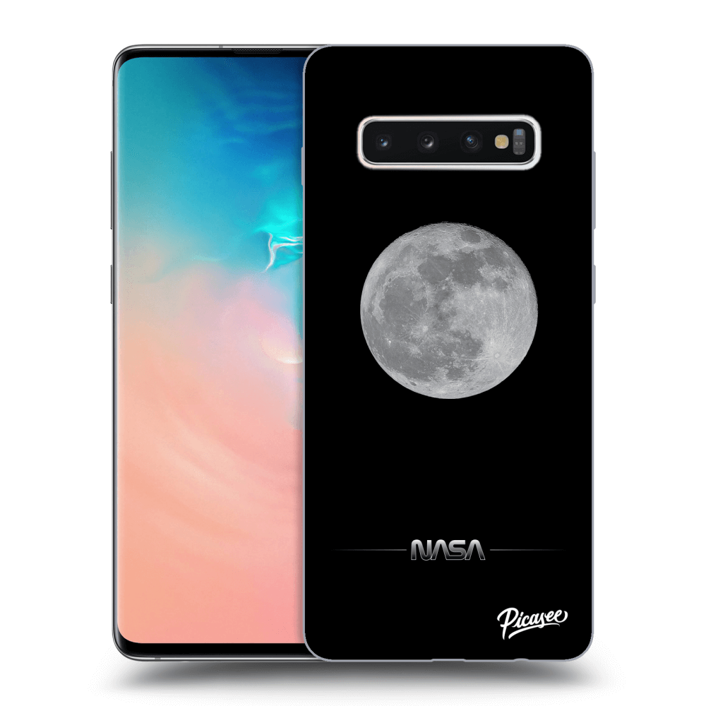 Samsung Galaxy S10 Plus G975 Hülle - Transparentes Silikon - Moon Minimal