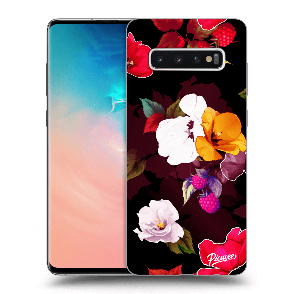 Samsung Galaxy S10 Plus G975 Hülle - Transparentes Silikon - Flowers And Berries