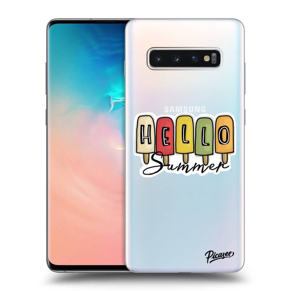 Samsung Galaxy S10 Plus G975 Hülle - Transparentes Silikon - Ice Cream