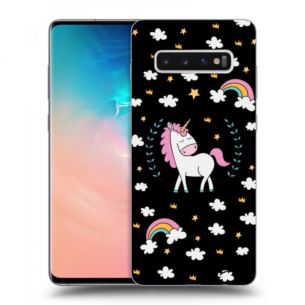 ULTIMATE CASE Für Samsung Galaxy S10 Plus G975 - Einhorn Sternenhimmel