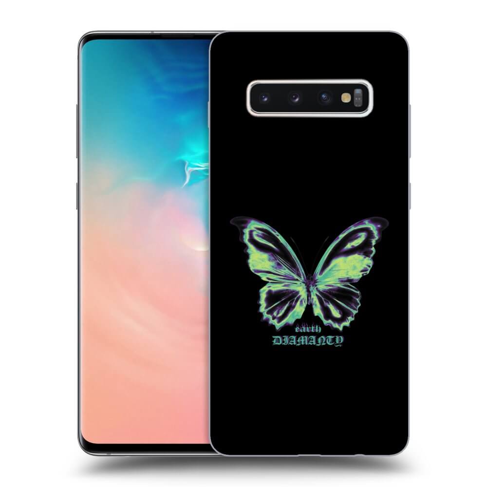 Samsung Galaxy S10 Plus G975 Hülle - Transparentes Silikon - Diamanty Blue