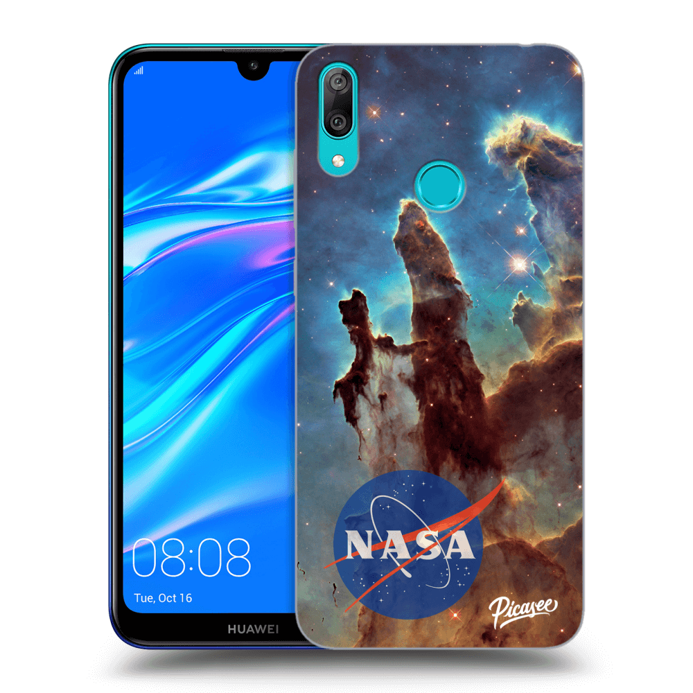 Huawei Y7 2019 Hülle - Transparentes Silikon - Eagle Nebula