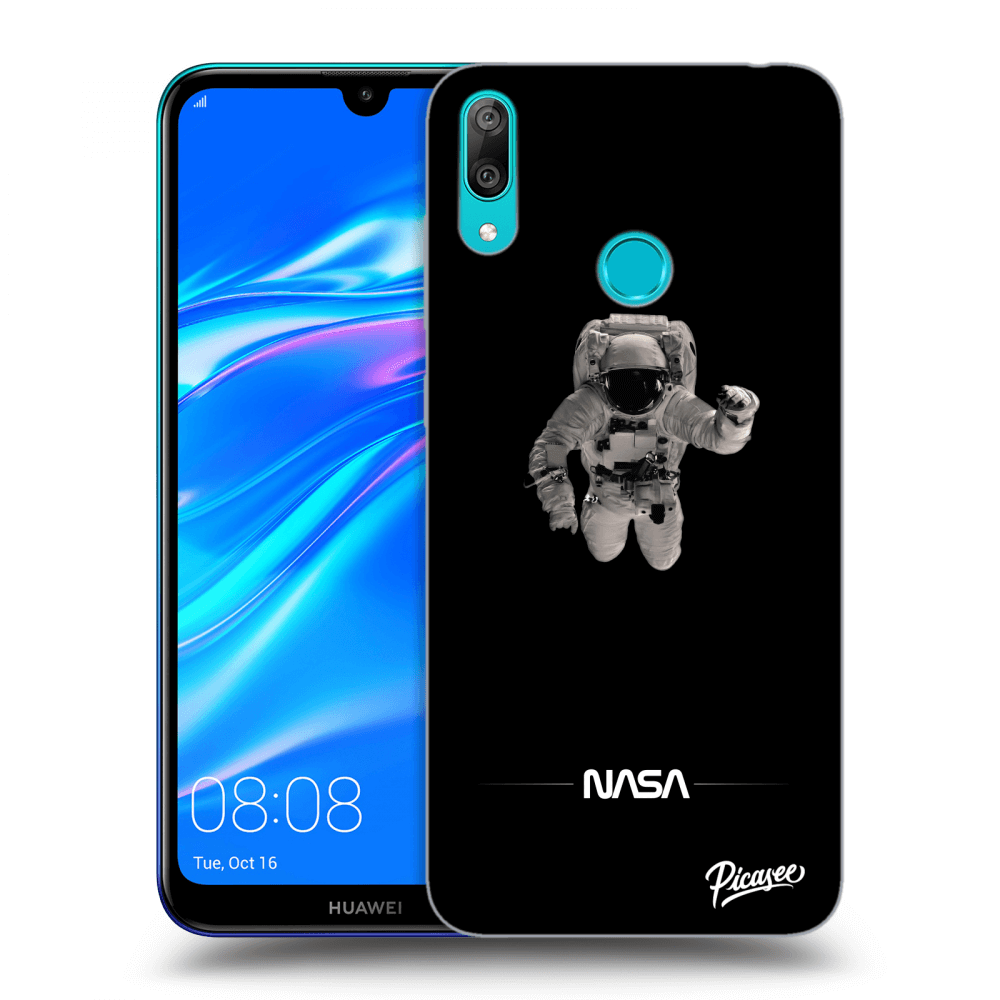 Huawei Y7 2019 Hülle - Transparentes Silikon - Astronaut Minimal