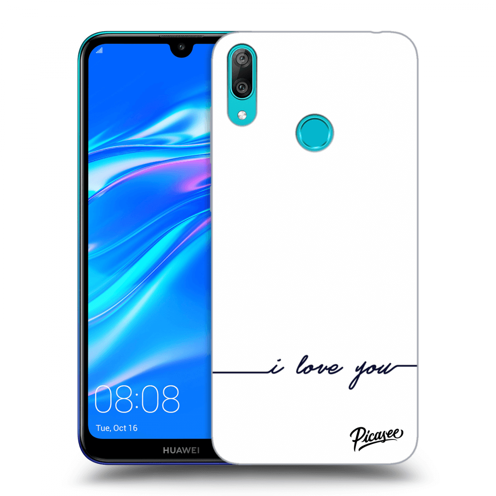 Huawei Y7 2019 Hülle - Transparentes Silikon - I Love You