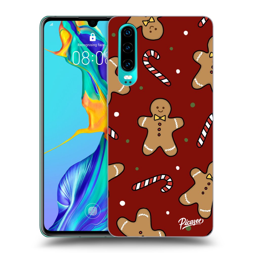 Huawei P30 Hülle - Transparentes Silikon - Gingerbread 2