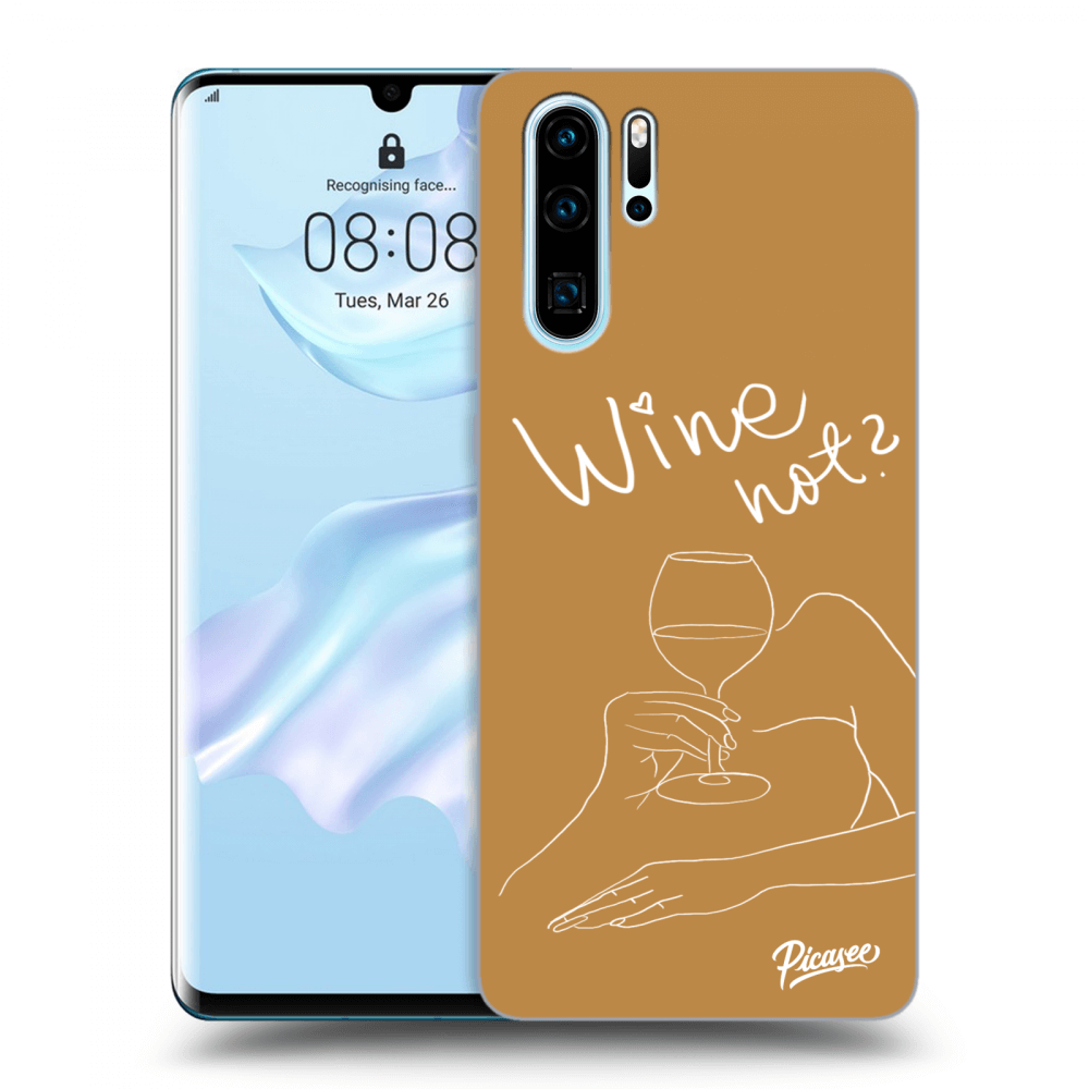 Huawei P30 Pro Hülle - Transparentes Silikon - Wine Not