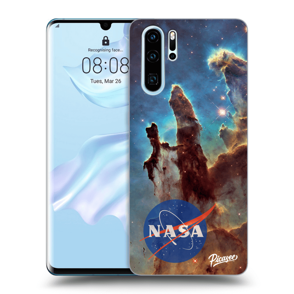 Huawei P30 Pro Hülle - Schwarzes Silikon - Eagle Nebula