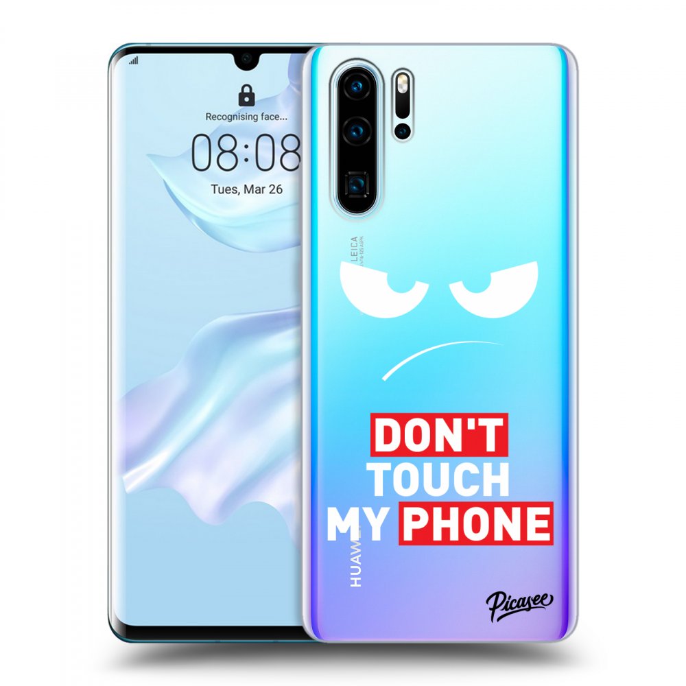 Huawei P30 Pro Hülle - Transparentes Silikon - Angry Eyes - Transparent