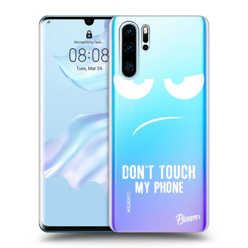 Huawei P30 Pro Hülle - Transparentes Silikon - Don't Touch My Phone