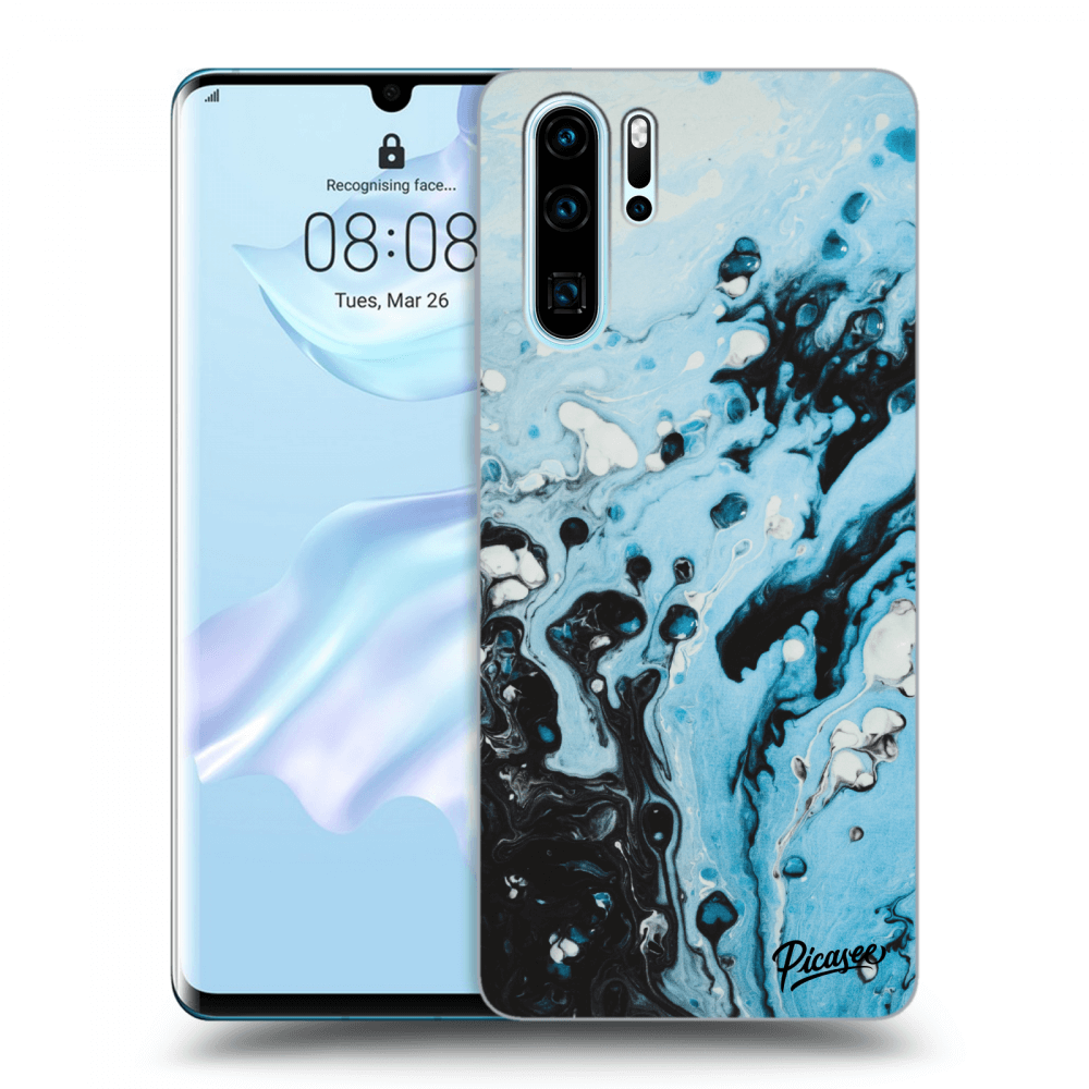 Huawei P30 Pro Hülle - Transparentes Silikon - Organic Blue