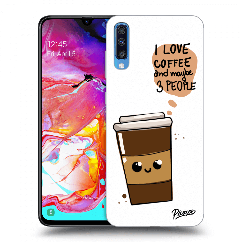 Samsung Galaxy A70 A705F Hülle - Transparentes Silikon - Cute Coffee