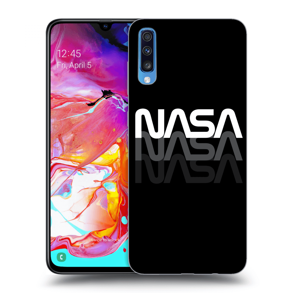 Samsung Galaxy A70 A705F Hülle - Transparentes Silikon - NASA Triple