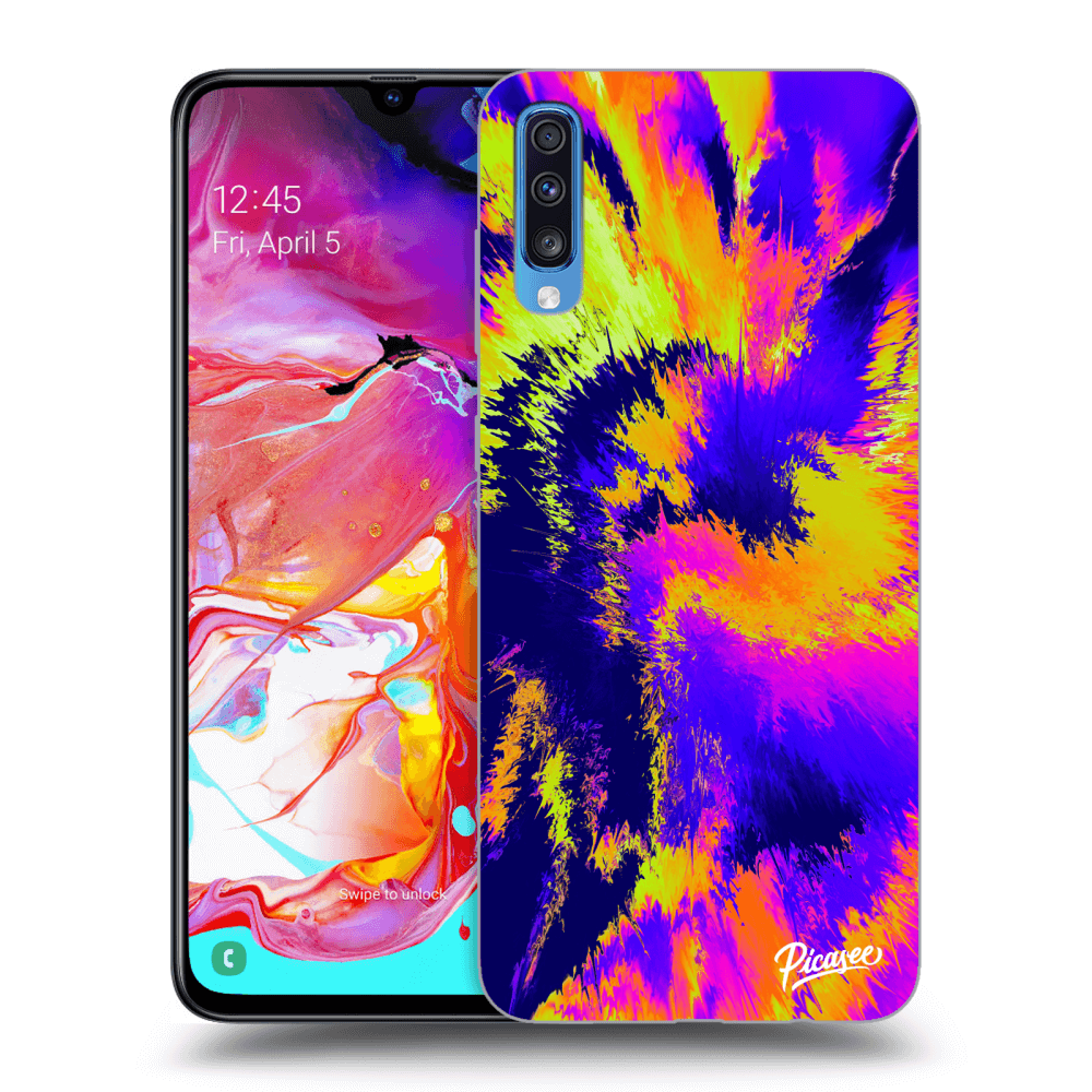 Samsung Galaxy A70 A705F Hülle - Transparentes Silikon - Burn