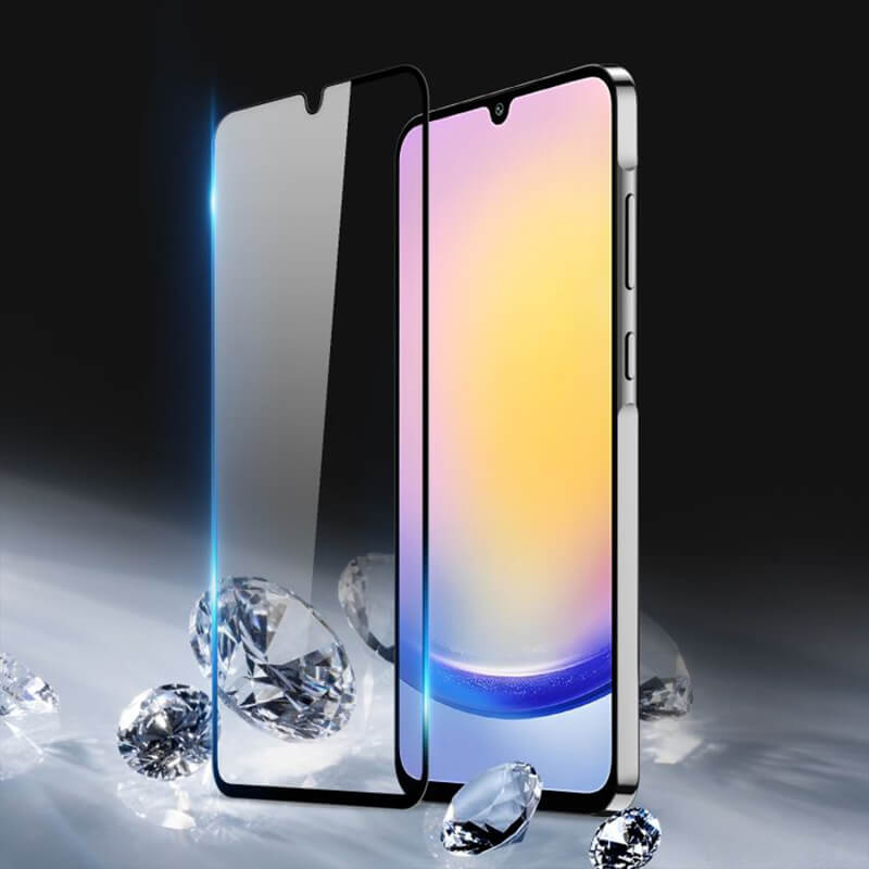 3x Gehärtetes 3D Schutzglas Mit Rahmen Für Samsung Galaxy A25 A256B 5G - Schwarz - 2+1 Gratis