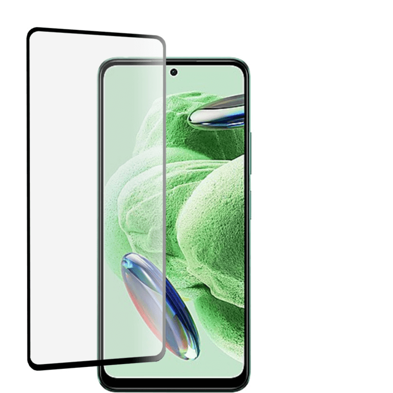 3x Gehärtetes 3D Schutzglas Mit Rahmen Für Xiaomi Redmi Note 12 Pro 4G - Schwarz - 2+1 Gratis